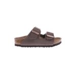 Sandales birkenstock arizona mocca pour enfants - boucle de serrage - marron