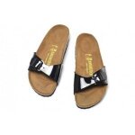 Sandales birkenstock madrid vernis noir birko flor pour femme Sandales birkenstock madrid vernis noir birko flor pour femme