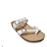 Sandales birkenstock mayari femme blanc - dessus synthtique - boucle de serrage