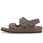 Sandales - birkenstock - milano hl - birkibuc - marron - enfant (gar�on) talon 2 cm