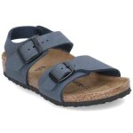 Sandales birkenstock new york - birkenstock - cuir - boucle de serrage - mixte - bleu