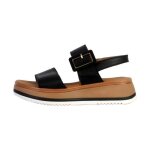 Sandales compensées cuir gabor flecht twist nappa - noir Sandales compensées cuir gabor flecht twist nappa - noir