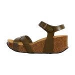 Sandales compens�es cuir plakton so final - militaire