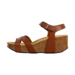 Sandales compens�es cuir plakton so final - taupe