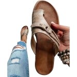 Sandales compenses femme t - marque - gris - correction du gros orteil - tongs de plage