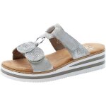 Sandales compenses - rieker - gris - talon 4 cm - fermeture velcro - femme 41 eu