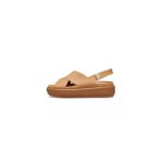 Sandale - crocs - brooklyn luxe cross strap - femme - marron - synth�tique - boucle de serrage