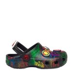 Sandales - crocs - classic marvel - talon plat - noir - mixte