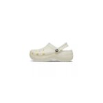 Sandale - crocs - classic plateform glitter - blanc - femme