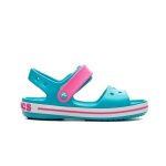 Sandales crocs crocband pour enfants - bleu - fermeture  pression - synthtique
