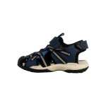 Sandales cuir geox borealis - denim / gris