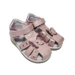 Chaussures - sandales - fille - enfant - cuir - rose - paillet - papillon - t - fermeture scratch ...