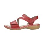 Sandales cuir rieker lugano - rouge