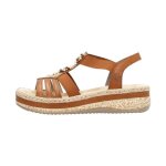 Sandales � �lastiques rieker dollaro - marron