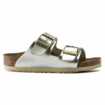 Sandales enfant - birkenstock - arizona kids bf electric - argenté / or - boucle de serrage - mixte Sandales enfant - birkenstock - arizona kids bf electric - argenté / or - boucle de serrage - mixte