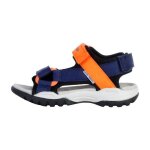 Geox borealis sandales enfant mixte - jaune / orange navy fermeture scratch bout ouvert semelle plate ...