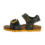 Sandale cuir enfant geox chalki - sage - ochre jaune