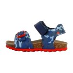 Sandale cuir enfant geox chalki - navy - rouge