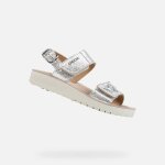 Sandales enfant - geox costarei - scratch - cuir - argent