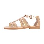 Geox karly - sandales fille plates � zip et bride rose