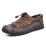 Sandales dété respirantes pour hommes nouvelle collection mode romaine maille faite à la main chaussures ... Sandales dété respirantes pour hommes nouvelle collection mode romaine maille faite à la main chaussures ...