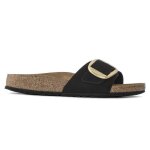 Sandales femme - birkenstock - arizona - cuir nubuck - boucle de serrage - noir