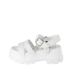 Sandales femme - buffalo - aspha ts - compens� - blanc - v�gane