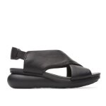 Sandales femme - camper - balloon - cuir lastique noir - semelle en eva