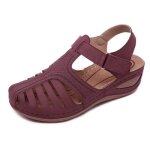 Sandales premium pour femmes chaussures de plage elles compens�es violet