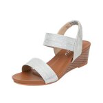 Sandales femme compenses t chaussures confortable  bout ouvert pour plage