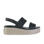 Sandales - crocs - brooklyn low wedge - noir - talon compens� - 5 cm de hauteur