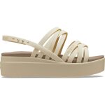 Sandales femme - crocs - brooklyn strappy - compens� - couleur bone - taille 42 / 43