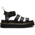 Sandale femme - dr martens - blaire noir - cuir vernis - semelle compense - bride  boucle