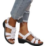 Sandales femmes t bout ouvert sandales espadrilles femme sandales confortable orthopdique compenses ...