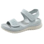 Sandales femme ete confortable avec scratch plates casual sport - gris - insfity - mp193286784