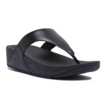 Sandale femme - fitflop - lulu - cuir noir - semelle microwobbleboard - confort ergonomique