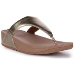 Sandale femme - fitflop lulu - cuir rose or - semelle microwobbleboard