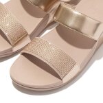 Sandales femme - fitflop - lulu hotfix - rose gold - confortables et brillantes