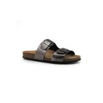 Sandales femme geox brionia - gris - gun - femme - boucle de serrage - 5 cm