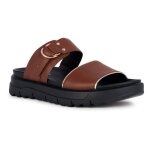 Sandale femme geox d xand 2. 1s - marron - 38 eu - cuir - bride - plat