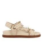 Sandales femme gioseppo lassance - blanc - cuir - boucle de serrage - talon plat 2cm