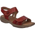 Sandales pour femmes - josef seibel - debra 58 - rouge - lacets - basse - 2 cm - cuir - adulte - plat ...