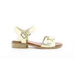 Sandales femme kickers bucidi en cuir jaune avec boucle de serrage