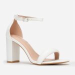 La modeuse - sandales nu - pieds - sandales en simili  bout arrondi ouvert et talon carr. modle avec ...