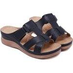 Sandales femme - marque - noir - compenses - confortables - plage
