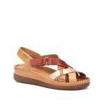 Sandales femme - pikolinos - cadaques - couleur almond - cuir vachette - boucle de serrage