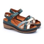 Sandales femme - pikolinos - granada w0w - 1969c2 - river - cuir - boucle de serrage