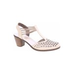 Sandales femme - rieker - 4096980 - rose - talon plat - boucle de serrage