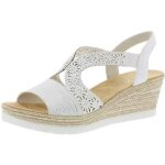 Sandales femme - rieker - ela - compens - confortable - blanc