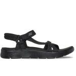 Sandales pour femme - skechers - go walk flex - noir - synthtique - scratch